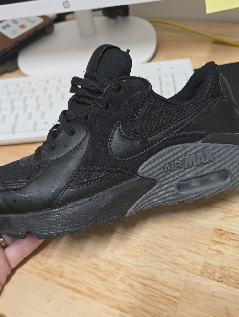 Nike Womens Black and Dark Gray Air Max Low-Top Sneakers Like New Worn Once 71/2